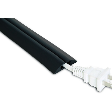 ELECTRIDUCT Compact Cord Protector with Single Channel- 5ft- Black CC-RI-CP-SM-5-BK